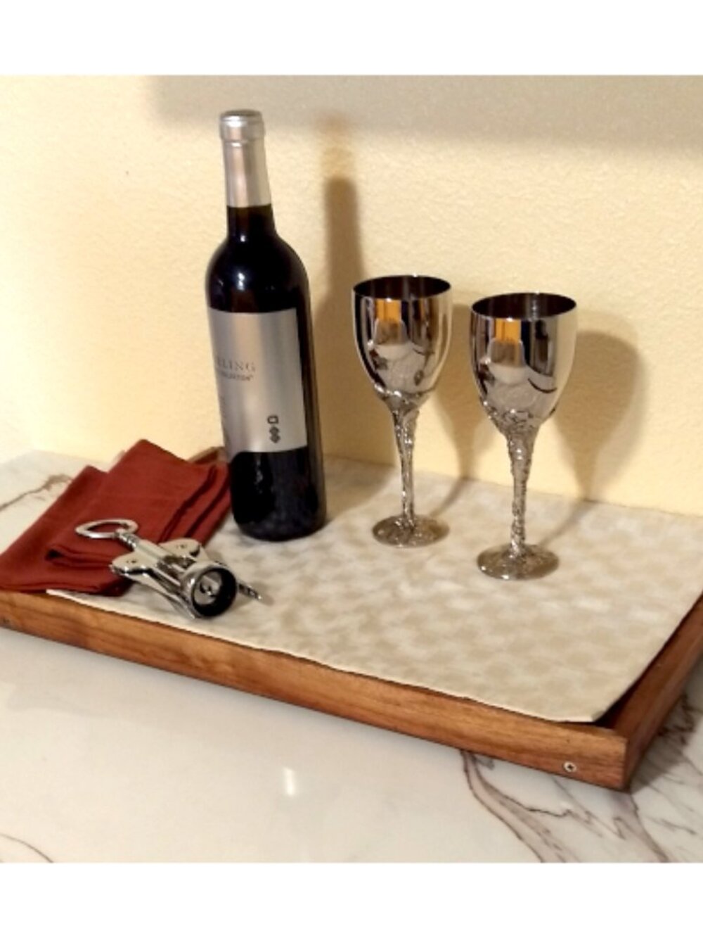 Godinger Grapevine Silver Wine Goblets